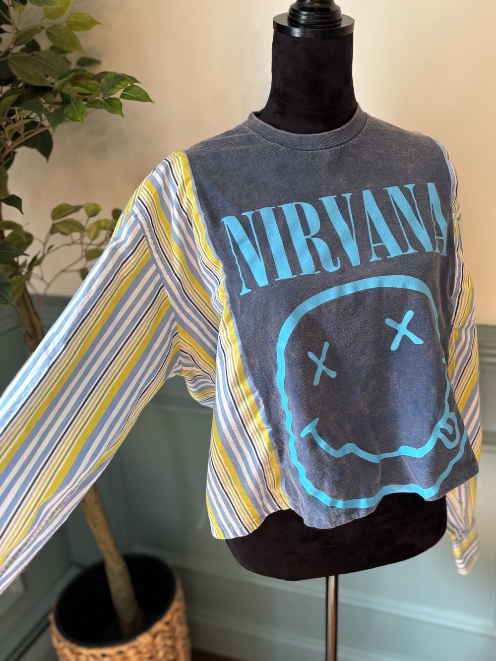 Upcycled Nirvana shirt